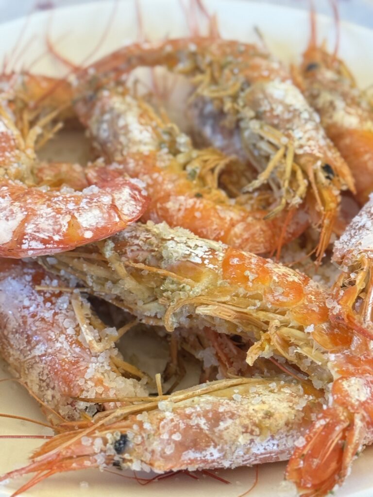 gamberoni in crosta di sale