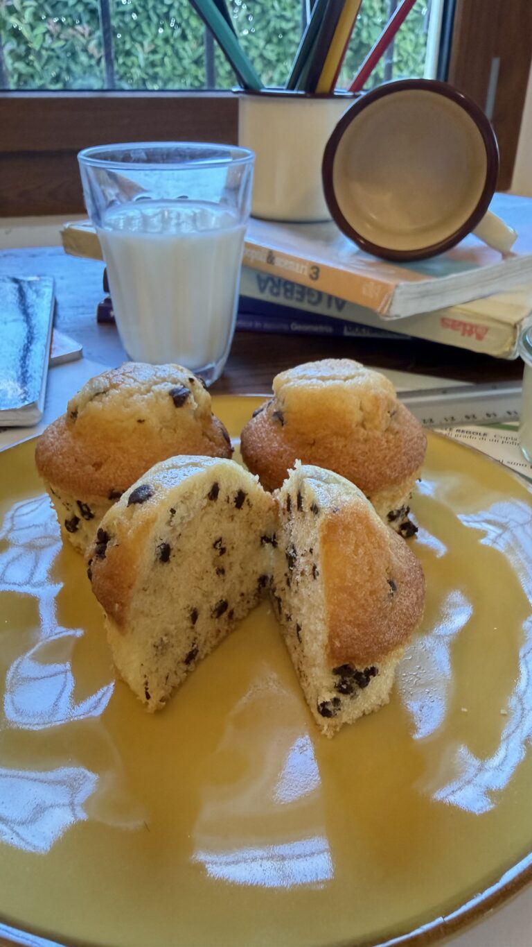 Muffin con gocce di cioccolato per il Back to School, merenda fatta in casa